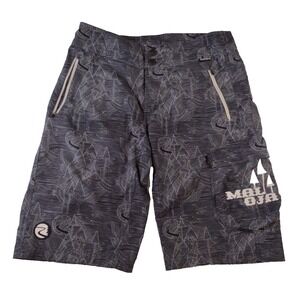 Maloja Mens Swim Shorts Bermuda Cargo Size L Blue White Multisport Rare Pattern